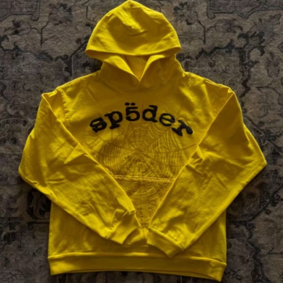 Yellow sp5der hoodie
